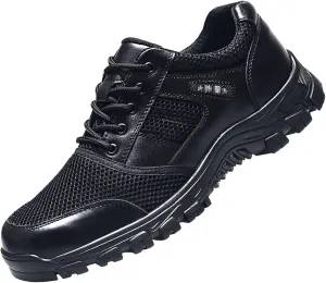 Summer Men's Training Shoes, Outdoor Comfortable Breathable Inner Casual Lace Up Sports Hiking Shoes, for Hiking Non-Slip Shock Absorbing Military Boots
