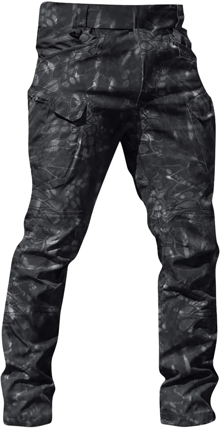 Tactical Pants for Men Stretch Ripstop Waterproof Resistant Cargo Hiking Pants Comfy Work Pant Travel with Pockets