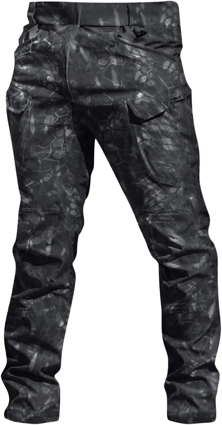 Tactical Pants for Men Stretch Ripstop Waterproof Resistant Cargo Hiking Pants Comfy Work Pant Travel with Pockets