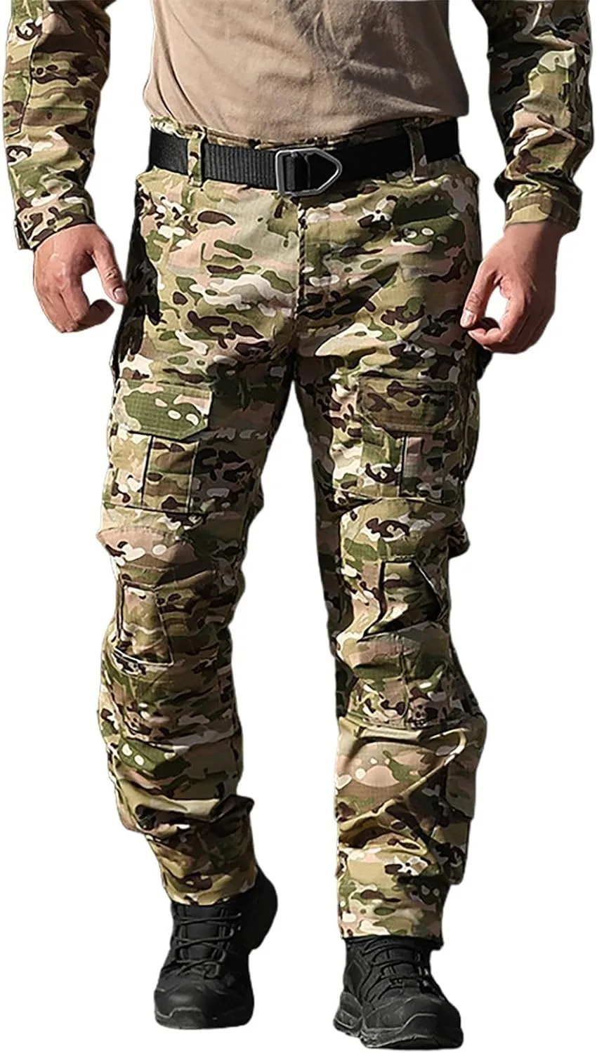 Tactical Pants for Men Stretch Ripstop Waterproof Utility Cargo Hiking Pants Breathable Work Pant Travel with Pockets