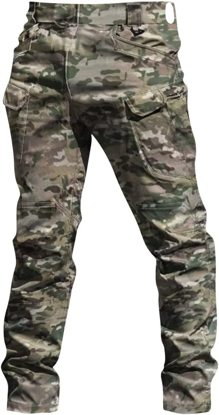 Tactical Pants for Men Stretch Ripstop Waterproof Utility Cargo Hiking Pants Breathable Work Pant Travel with Pockets
