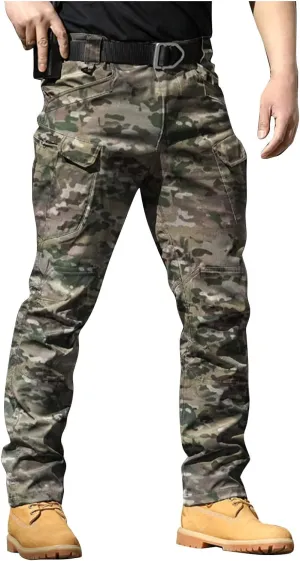 Tactical Pants for Men Stretch Ripstop Waterproof Utility Cargo Hiking Pants Breathable Work Pant Travel with Pockets