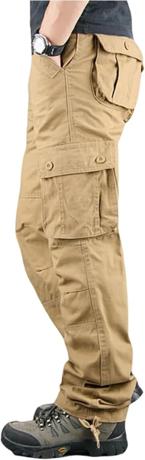 Tactical Pants for Men Stretch Ripstop Waterproof Zipper Cargo Hiking Pants Breathable Work Pant Hunting with Pockets