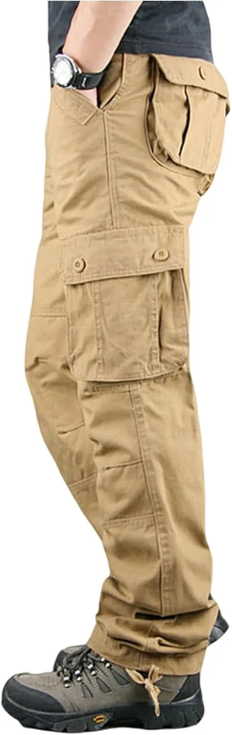 Tactical Pants for Men Stretch Ripstop Waterproof Zipper Cargo Hiking Pants Breathable Work Pant Hunting with Pockets