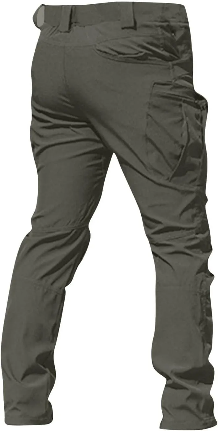 Tactical Pants for Men Stretch Ripstop Waterproof Zipper Cargo Hiking Pants Comfortable Work Pant Outdoor with Pockets