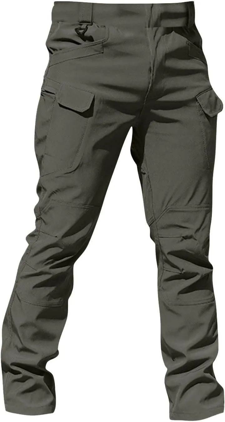 Tactical Pants for Men Stretch Ripstop Waterproof Zipper Cargo Hiking Pants Comfortable Work Pant Outdoor with Pockets