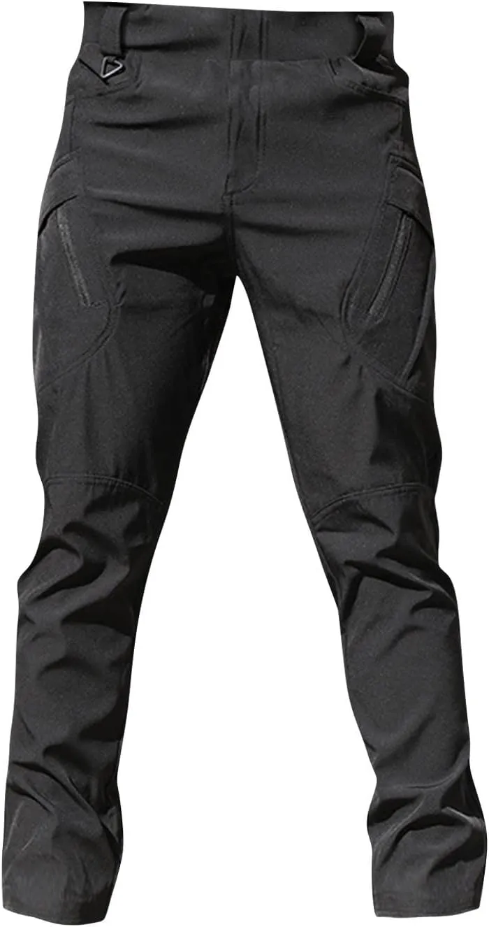 Tactical Pants for Men Stretch Ripstop Waterproof Zipper Cargo Hiking Pants Relaxed Fit Work Pant Travel with Pockets