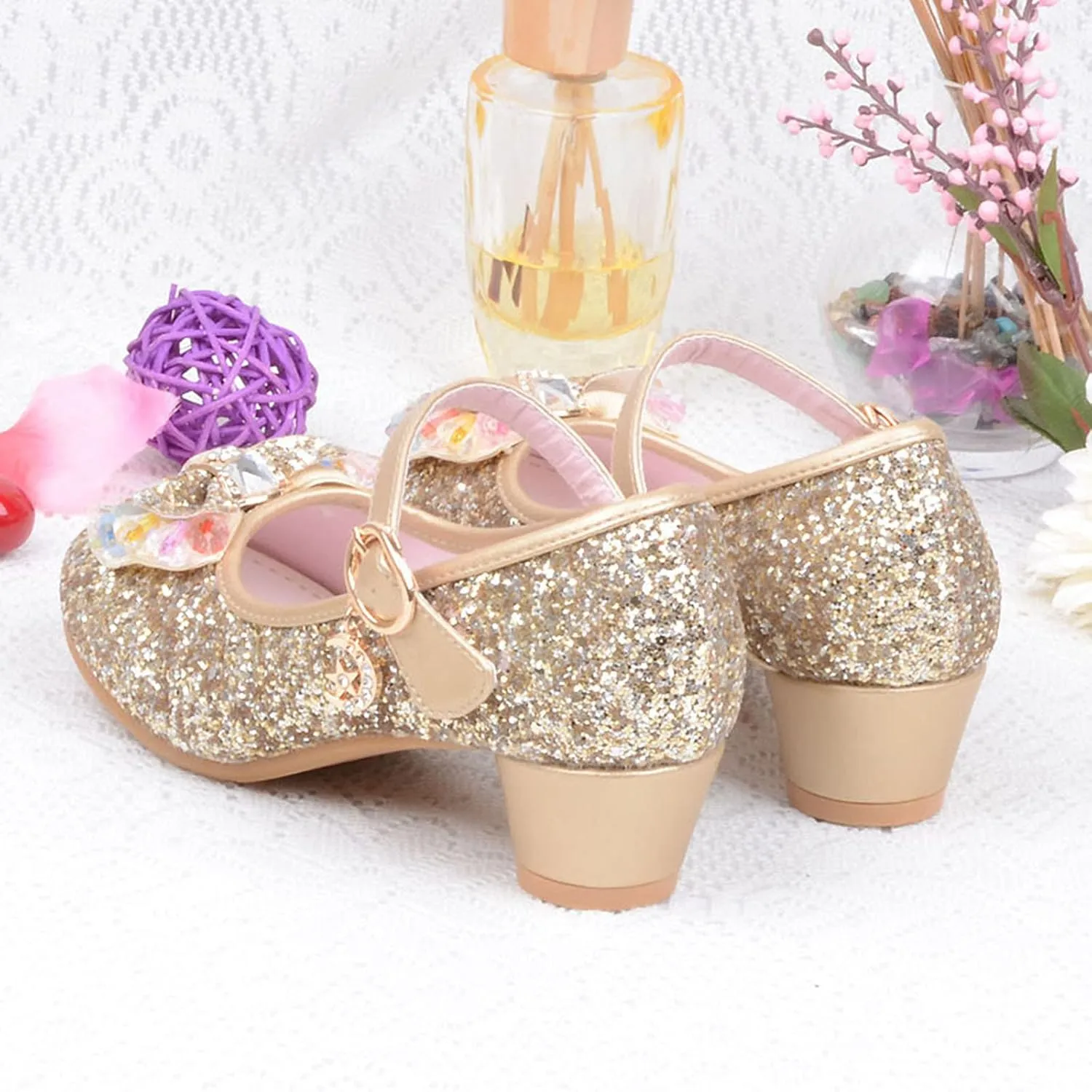 Toddler Girl Dress Shoes Kids Bowknot Girls Sandals Shoes Single Crystal Princess Bling Pearl Infant Baby White Shoes