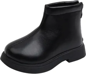 Toddler Girls Boots Little Kid Shoes Short Boots Short Windproof Girls School Leather Shoes Riding Shoes for Kids