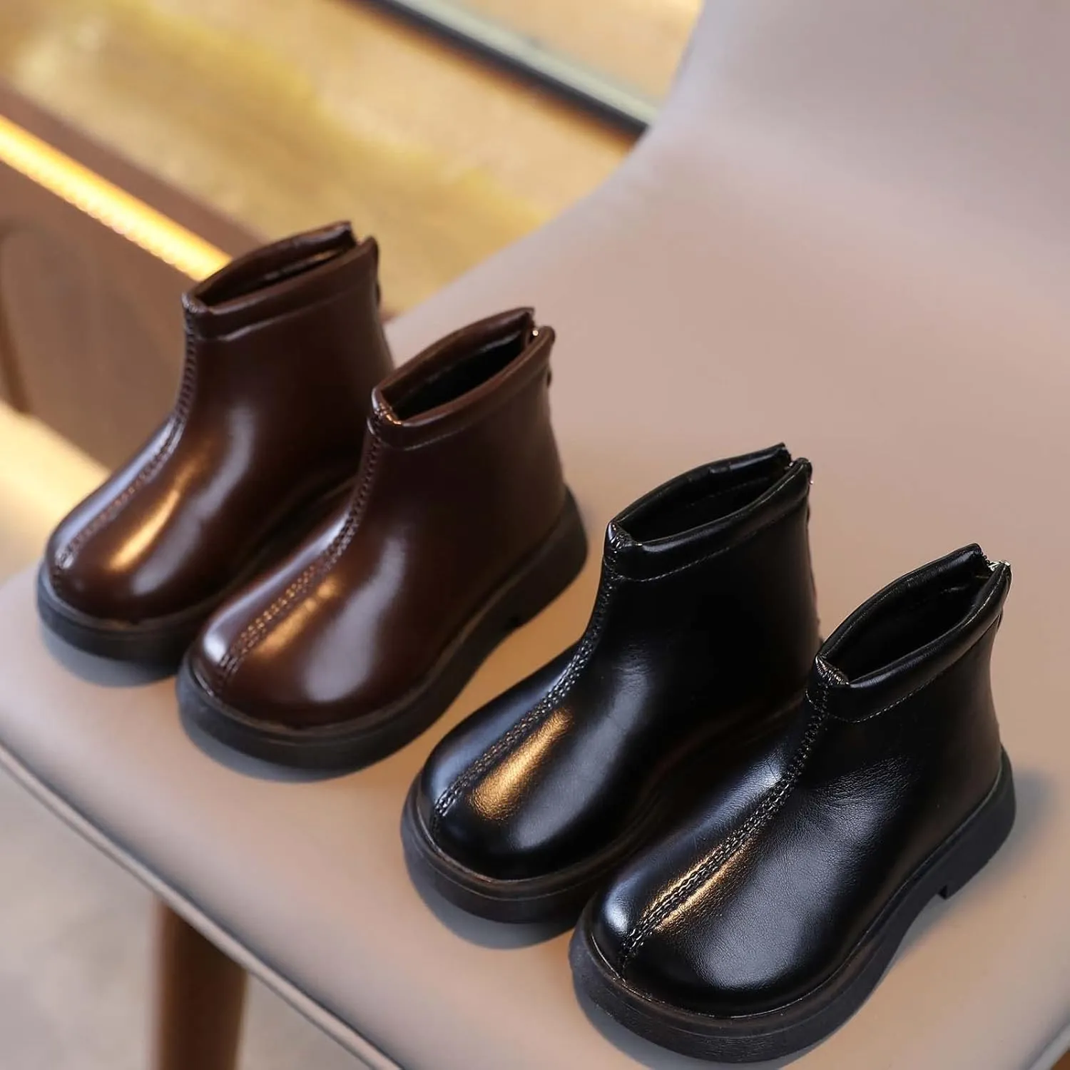 Toddler Girls Boots Little Kid Shoes Short Boots Short Windproof Girls School Leather Shoes Riding Shoes for Kids