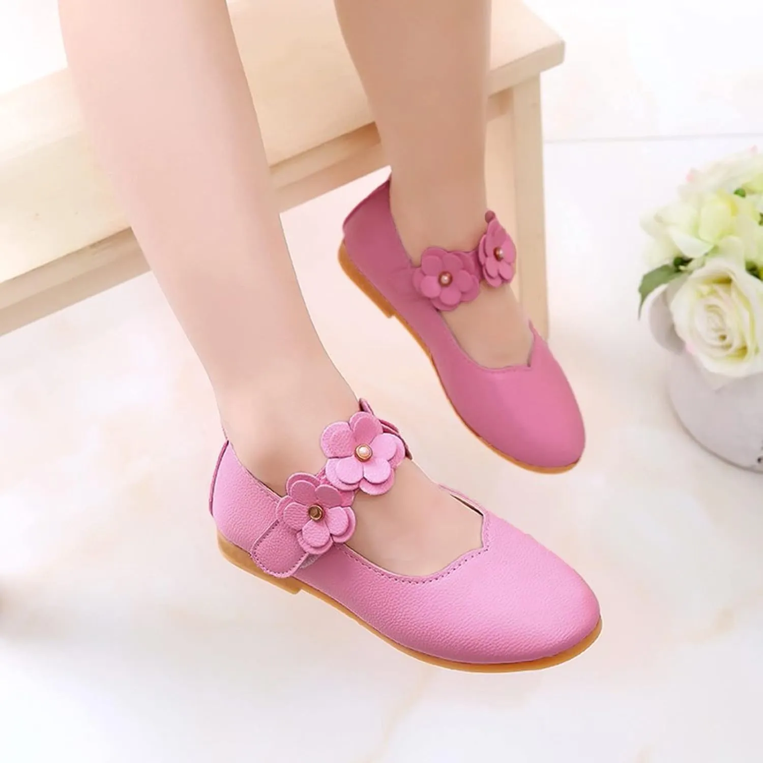 Toddler/??ittle Kids Girl's ??ngela Dress Mary Jane Ballet ??lats Flower Girls' Wedding Party Ballerina Dance Shoes
