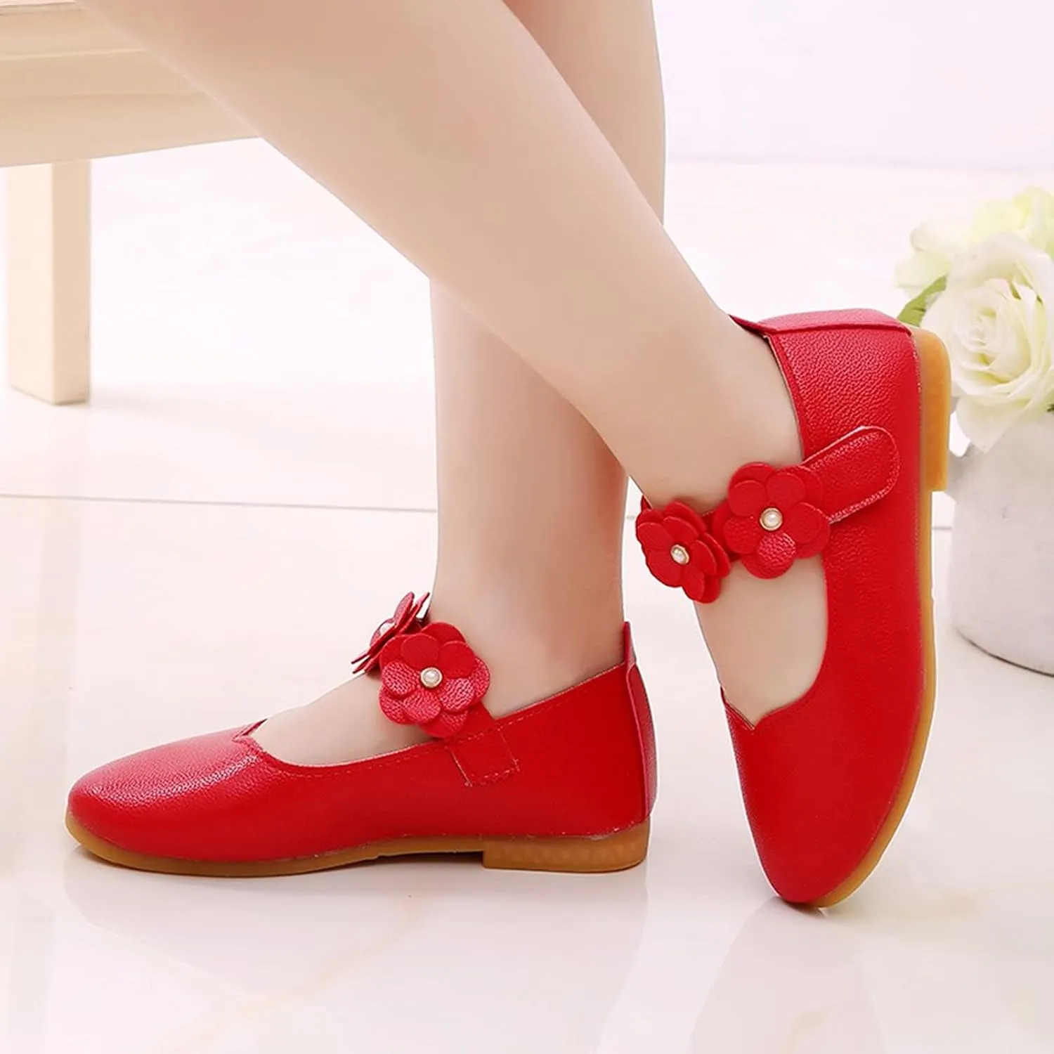 Toddler/??ittle Kids Girl's ??ngela Dress Mary Jane Ballet ??lats Flower Girls' Wedding Party Ballerina Dance Shoes