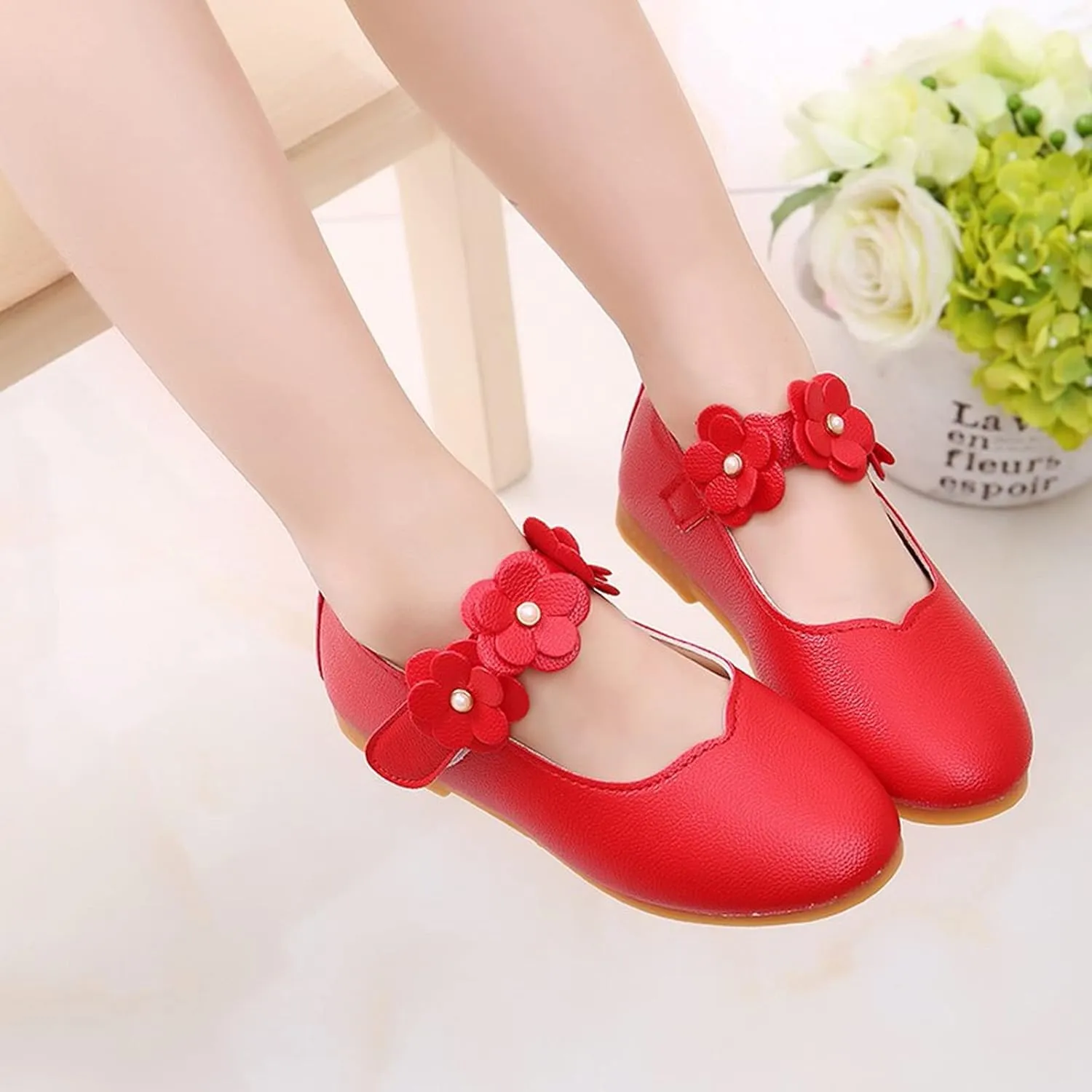 Toddler/??ittle Kids Girl's ??ngela Dress Mary Jane Ballet ??lats Flower Girls' Wedding Party Ballerina Dance Shoes