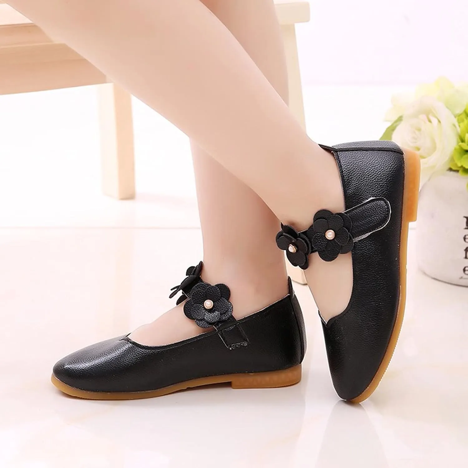 Toddler/??ittle Kids Girl's ??ngela Dress Mary Jane Ballet ??lats Flower Girls' Wedding Party Ballerina Dance Shoes