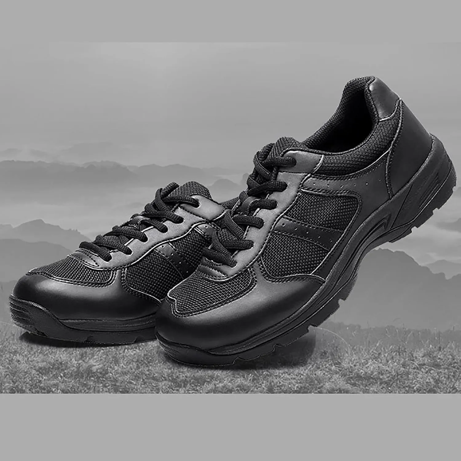 Training Shoes for Men, Autumn Comfortable Breathable and Wear-Resistant Lace-up Low-top Tactical Desert Shoes, for Outdoor Non-Slip Mountaineering Shoes