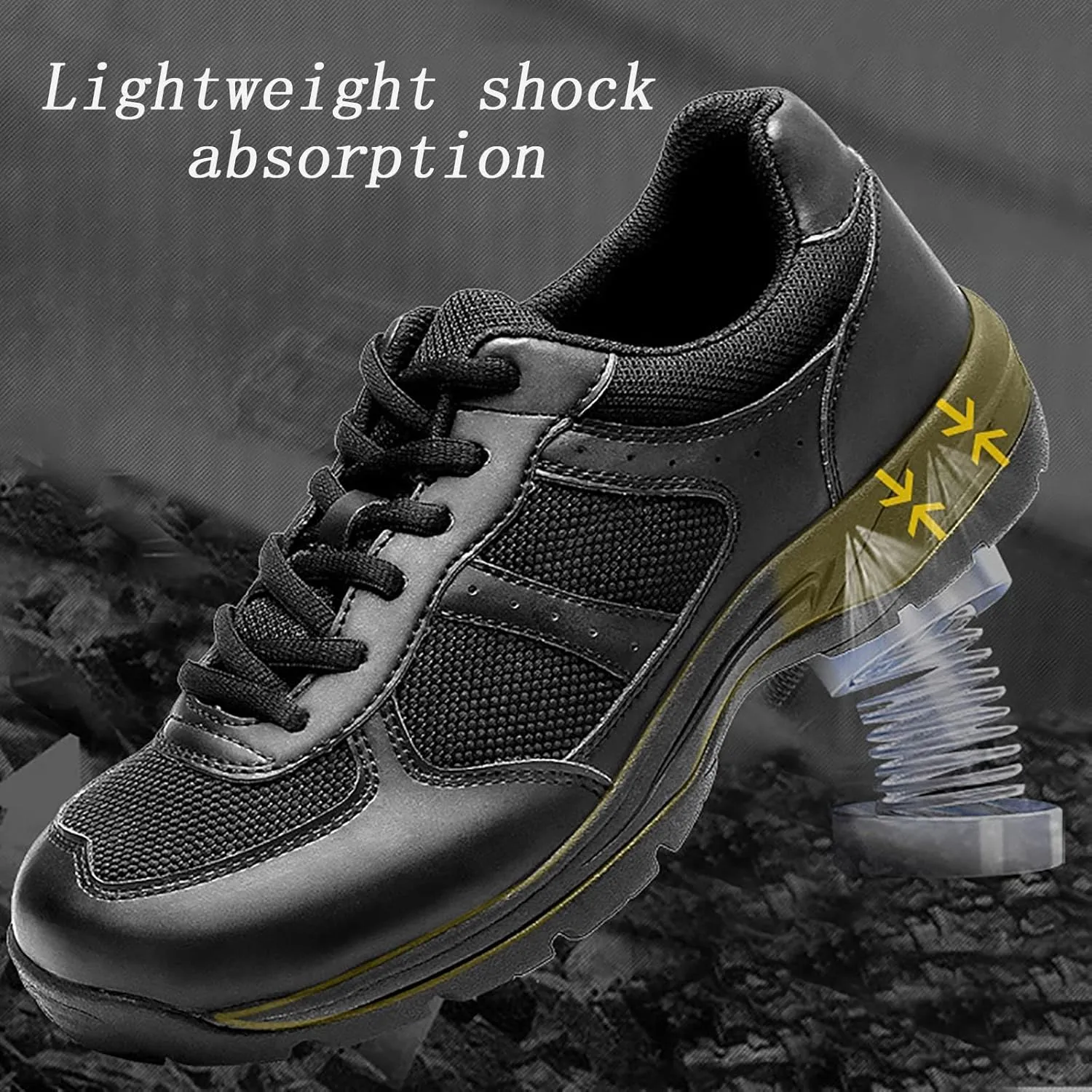 Training Shoes for Men, Autumn Comfortable Breathable and Wear-Resistant Lace-up Low-top Tactical Desert Shoes, for Outdoor Non-Slip Mountaineering Shoes