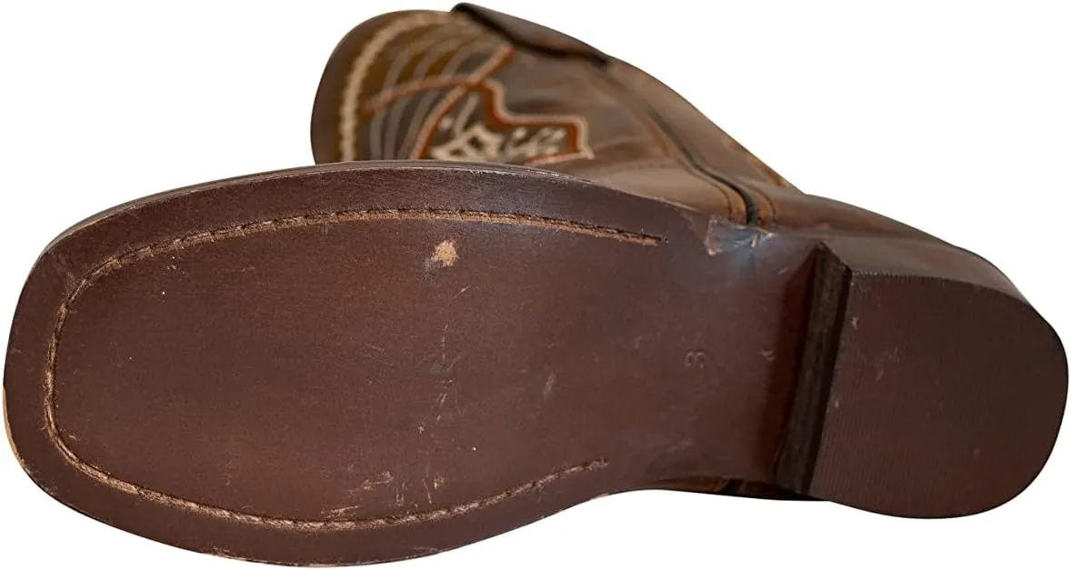 TuffRider Youth Yukon Tricolor Leather Embroidered Square Toe Western Boots