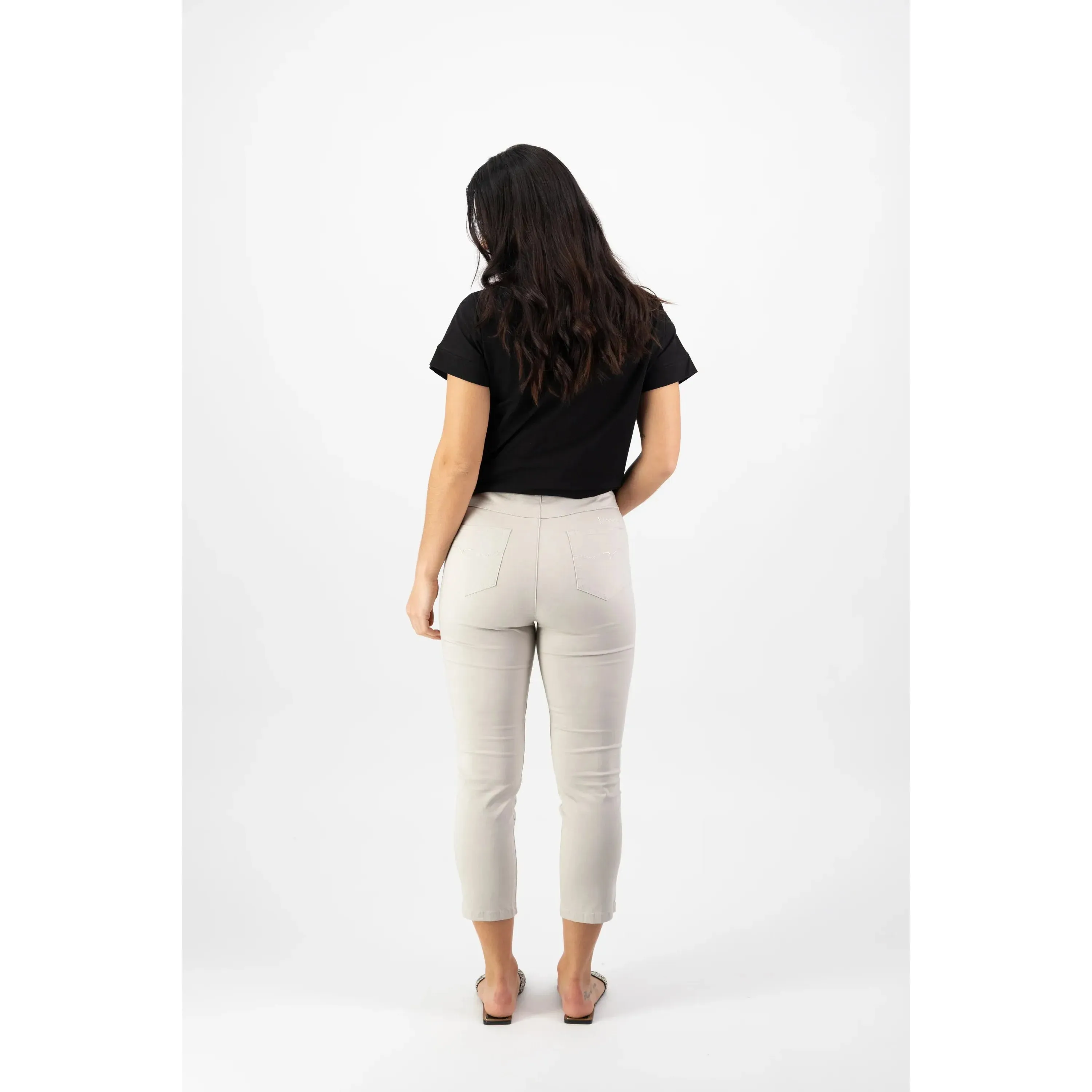 Vassalli - Skinny Leg 7/8 Length Lightweight Pull On - Pumice