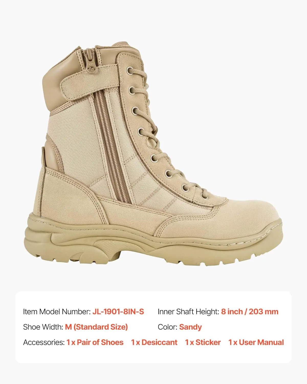 VEVOR mens Men's Military Tactical Boots
