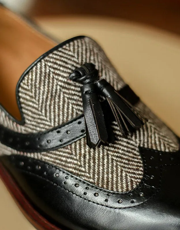 Vintage British Brogue Style Women‘s Oxford Shoes