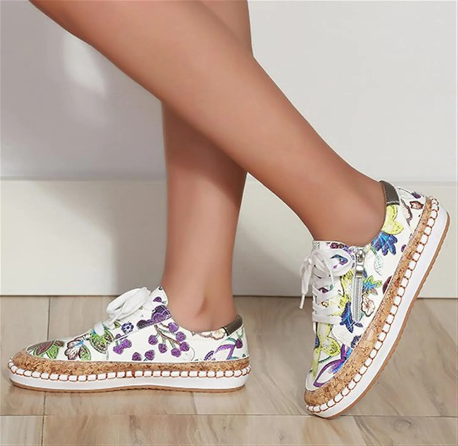 Walking Shoes for Women Slip Ons Fashion New Loafers Breathable Hollow-Out Lazy Round Toe Sneakers Breathe Canvas Comfort Beach Shoes Flat
