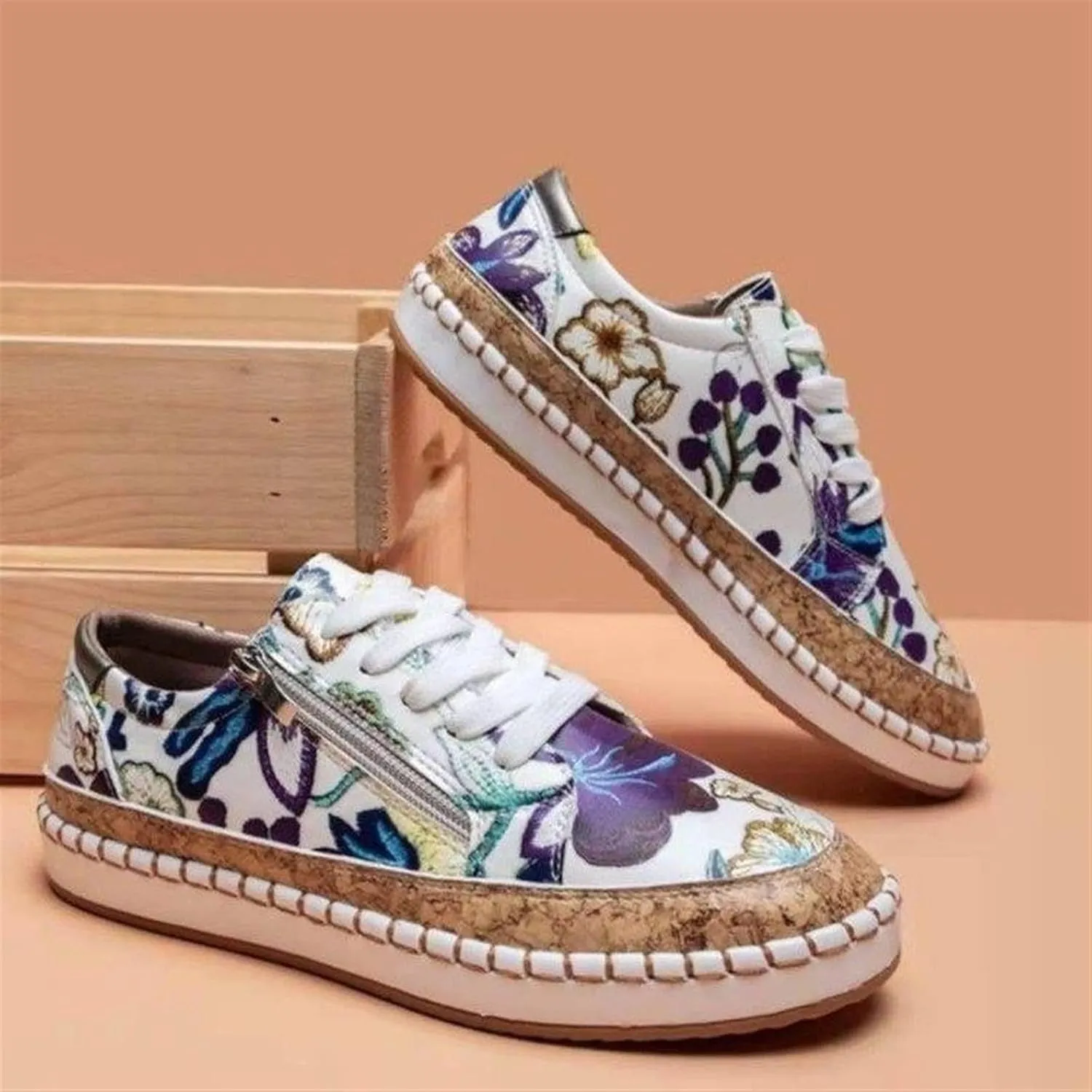 Walking Shoes for Women Slip Ons Fashion New Loafers Breathable Hollow-Out Lazy Round Toe Sneakers Breathe Canvas Comfort Beach Shoes Flat