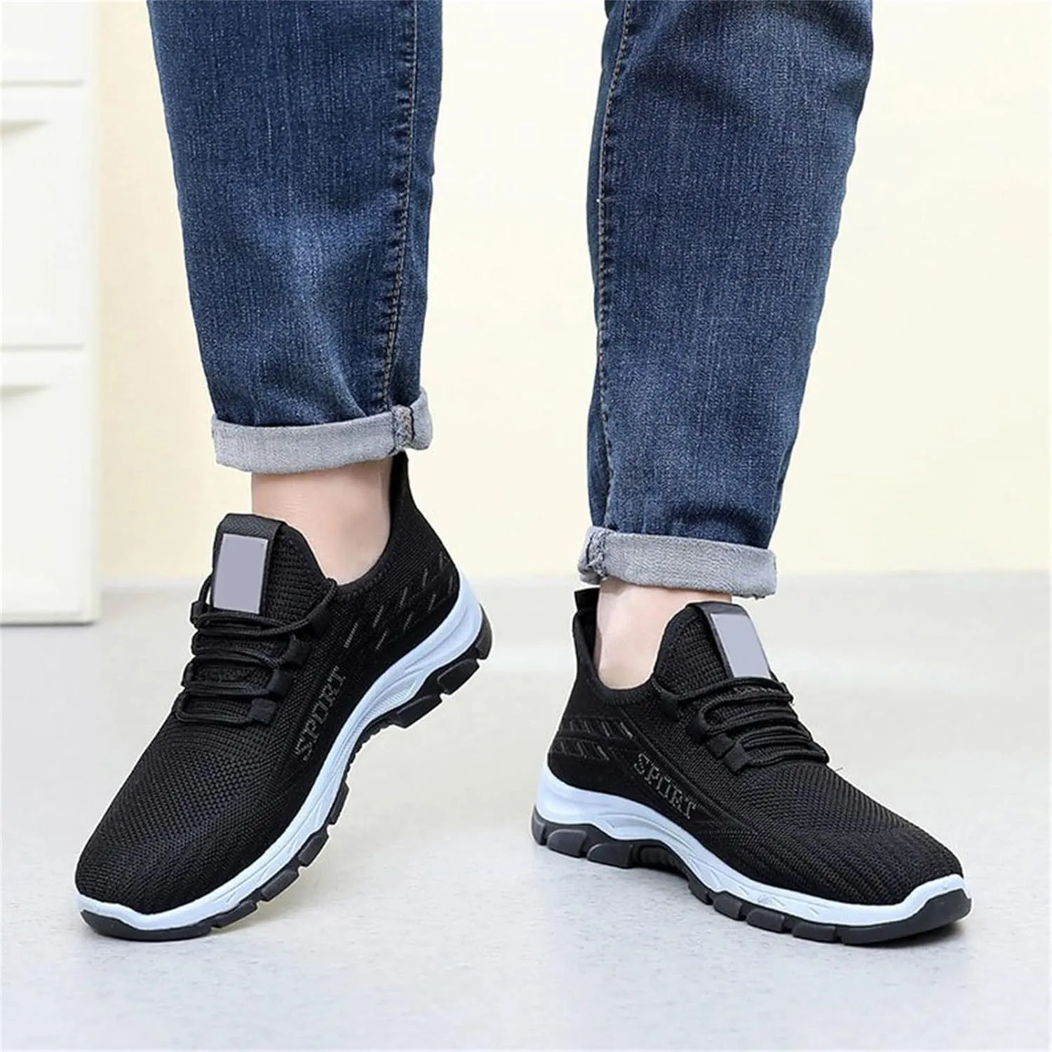 Walking Sneakers for Men Lightweight Orthopedic Shoes Athletic Workout Gym Shoes Sneakers Plantar Fasciitis