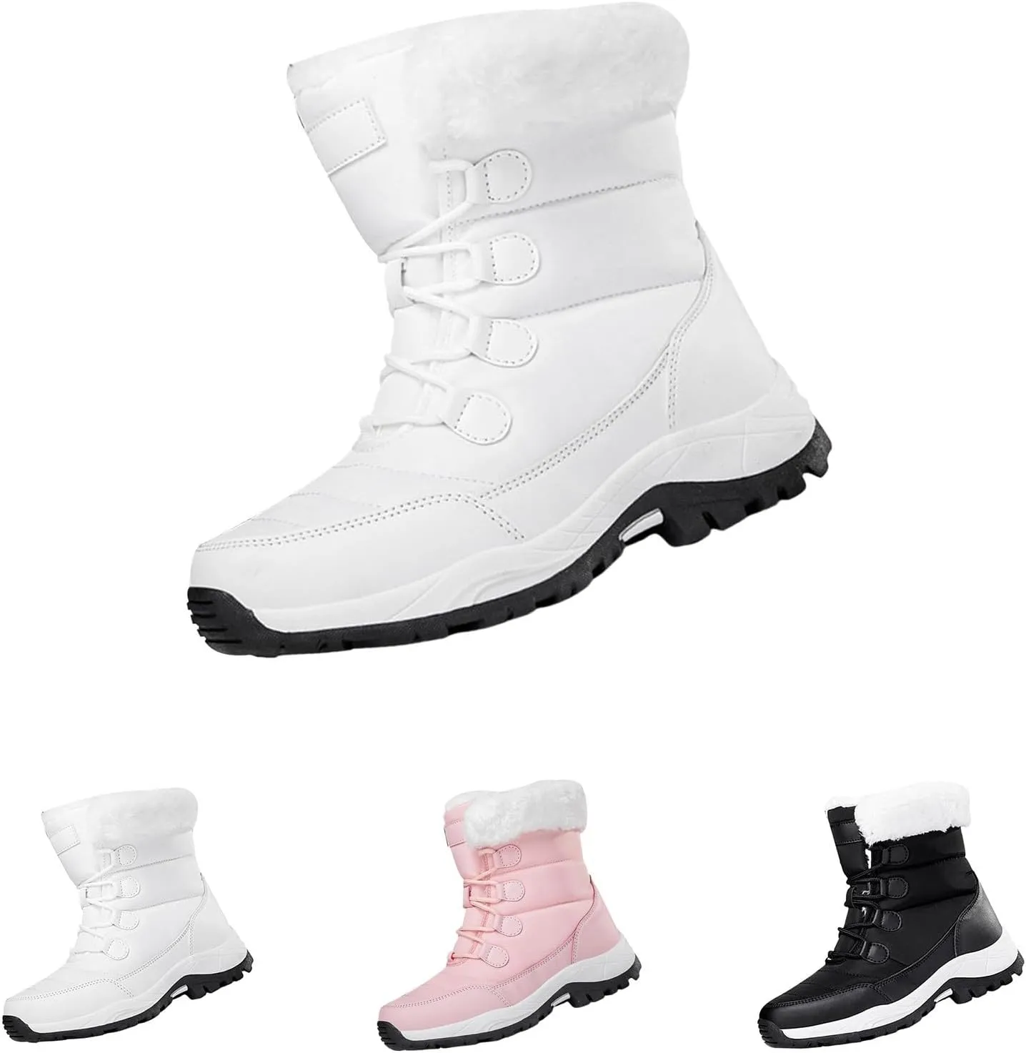 Warm Winter Boots Women Shoes Anti Slip Ankle Boots For Women Snow Boots Waterproof Plush Lined Short Boots Women