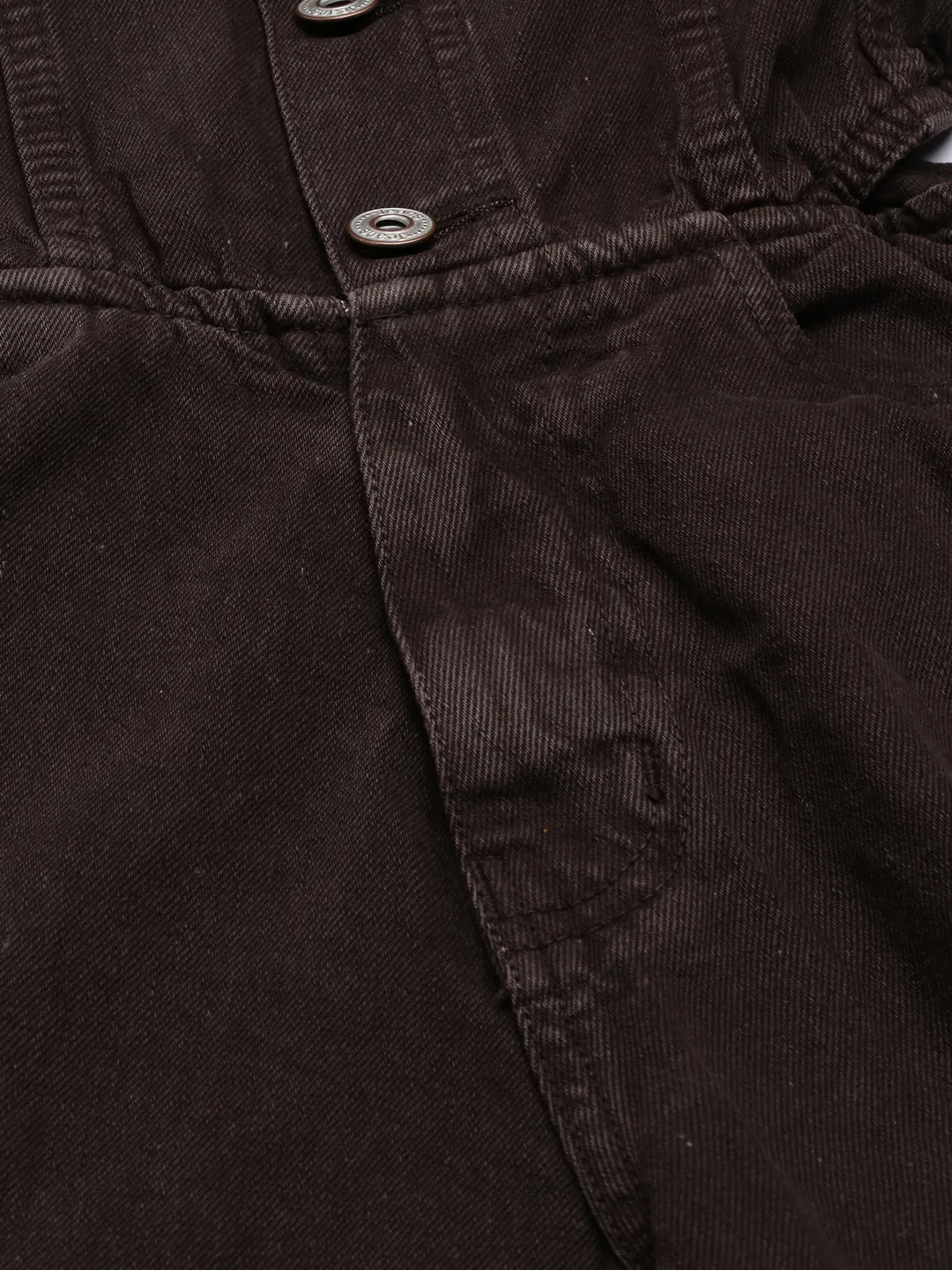 Women Solid Coffee Brown Basic Jumpsuit