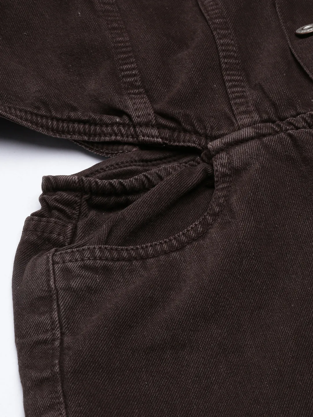 Women Solid Coffee Brown Basic Jumpsuit