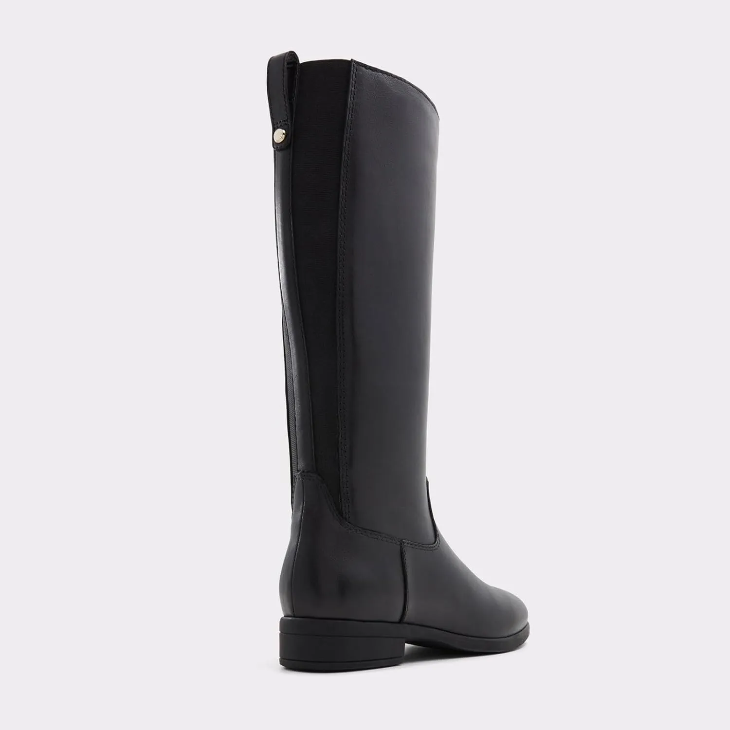 Women's Banana Knee High Boots Square Toe Chunky Block Heel Comfortable Low Heel Pull on Wide Calf Riding Long Boots for Women