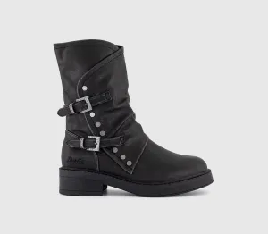 Womens Blowfish Malibu Venice Double Buckle Boot Black
