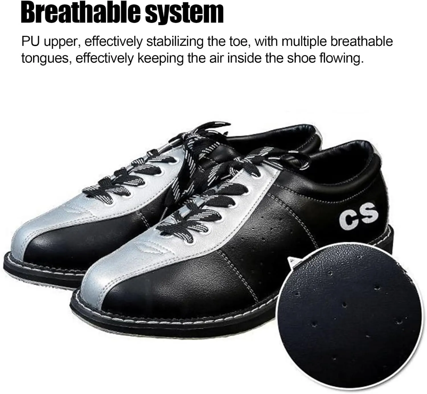 Women's Classic Bowling Shoes Lightweight Gym Sneakers Slip on Walking Shoes with Universal Slide Soles Bowling Trainers Comfortable for Right or Left Handed Bowlers