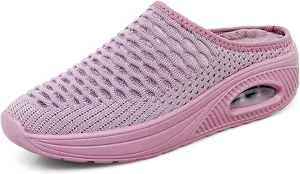 Women's Mules & Clogs with Arch Support Mules for Women 2025 Comfortable Orthopedic Walking Slip On Sneakers Garden Shoes Summer Platform Sandals Breathable Slippers Closed Toe Slides Lightweight