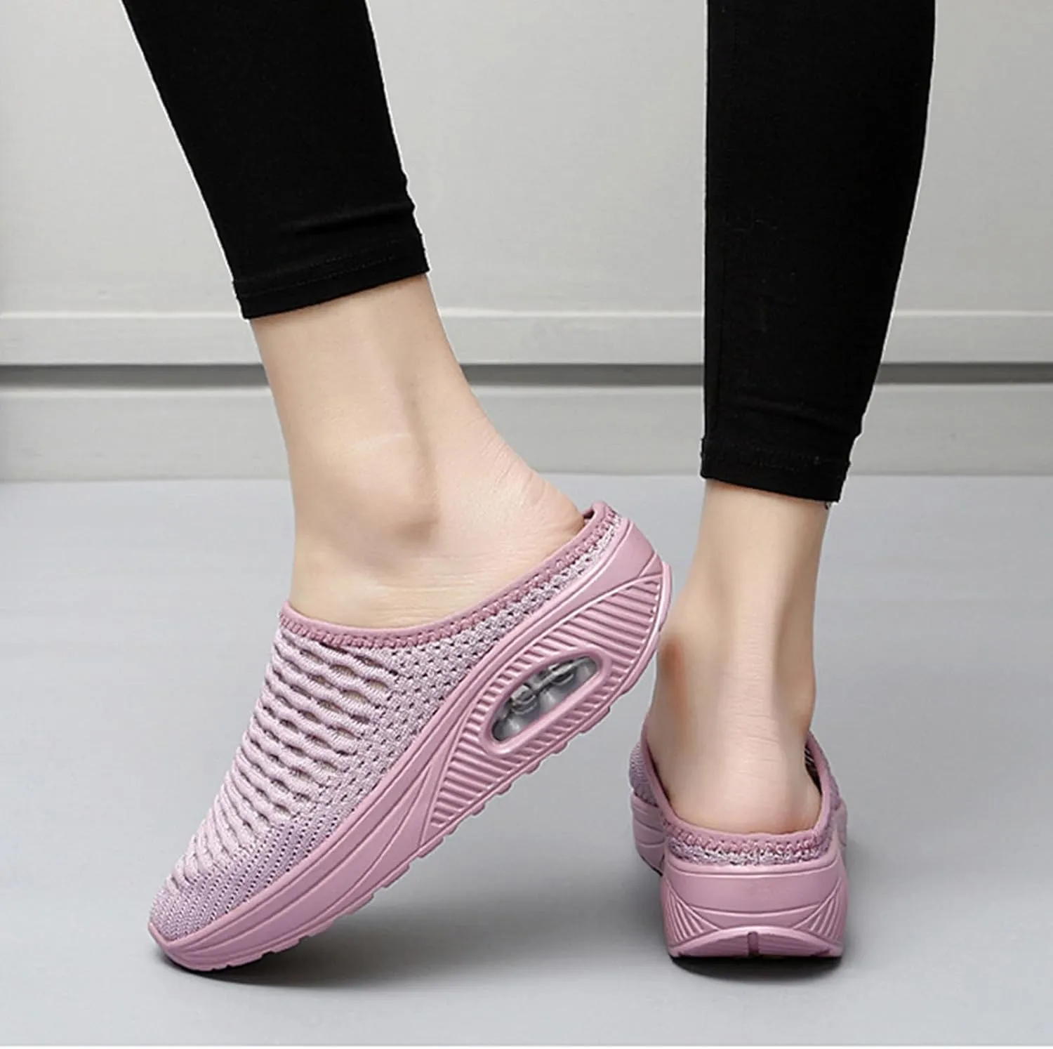 Women's Mules & Clogs with Arch Support Mules for Women 2025 Comfortable Orthopedic Walking Slip On Sneakers Garden Shoes Summer Platform Sandals Breathable Slippers Closed Toe Slides Lightweight