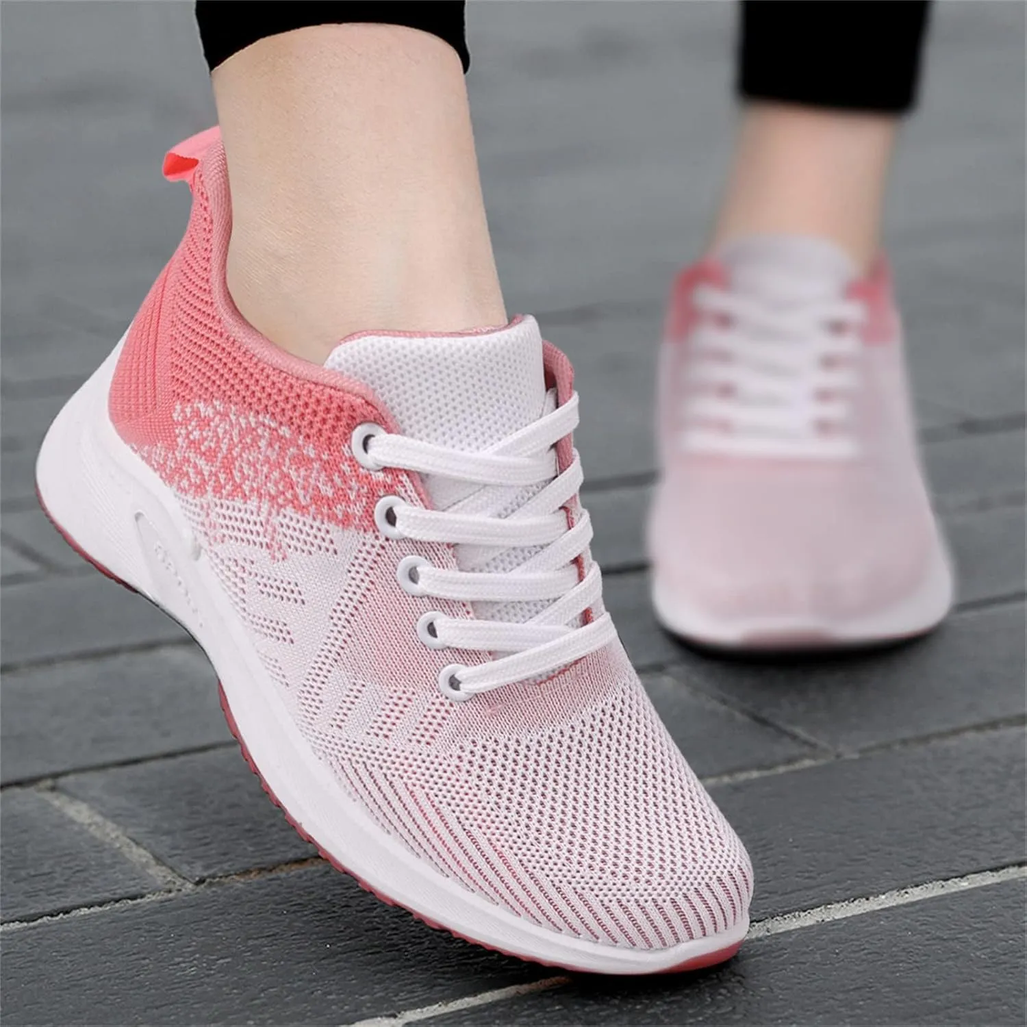 Womens Orthopedic Walking Shoes Comfortable Slip on Bowling Shoes Gym Sneakers Arch Support Plantar Fasciitis