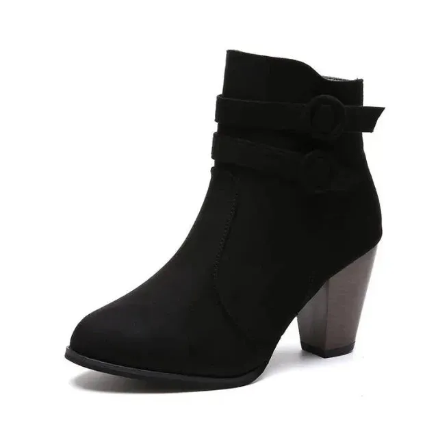 Women's Retro Solid Platform Boots