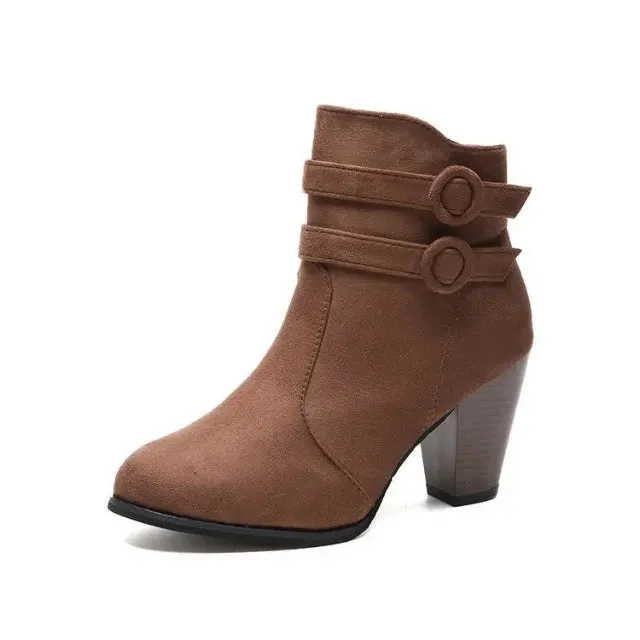 Women's Retro Solid Platform Boots