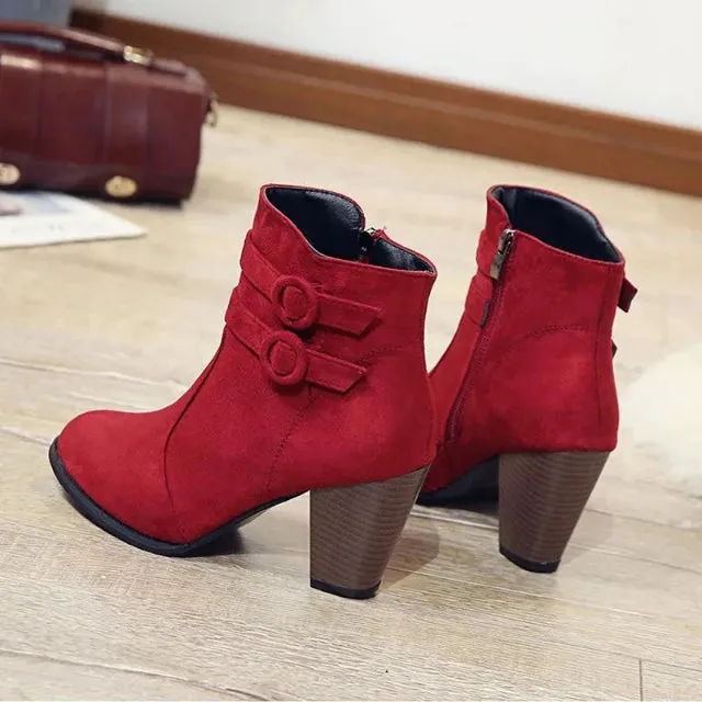 Women's Retro Solid Platform Boots