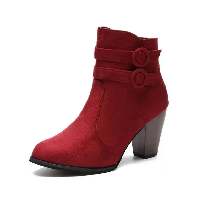 Women's Retro Solid Platform Boots