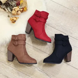 Women's Retro Solid Platform Boots