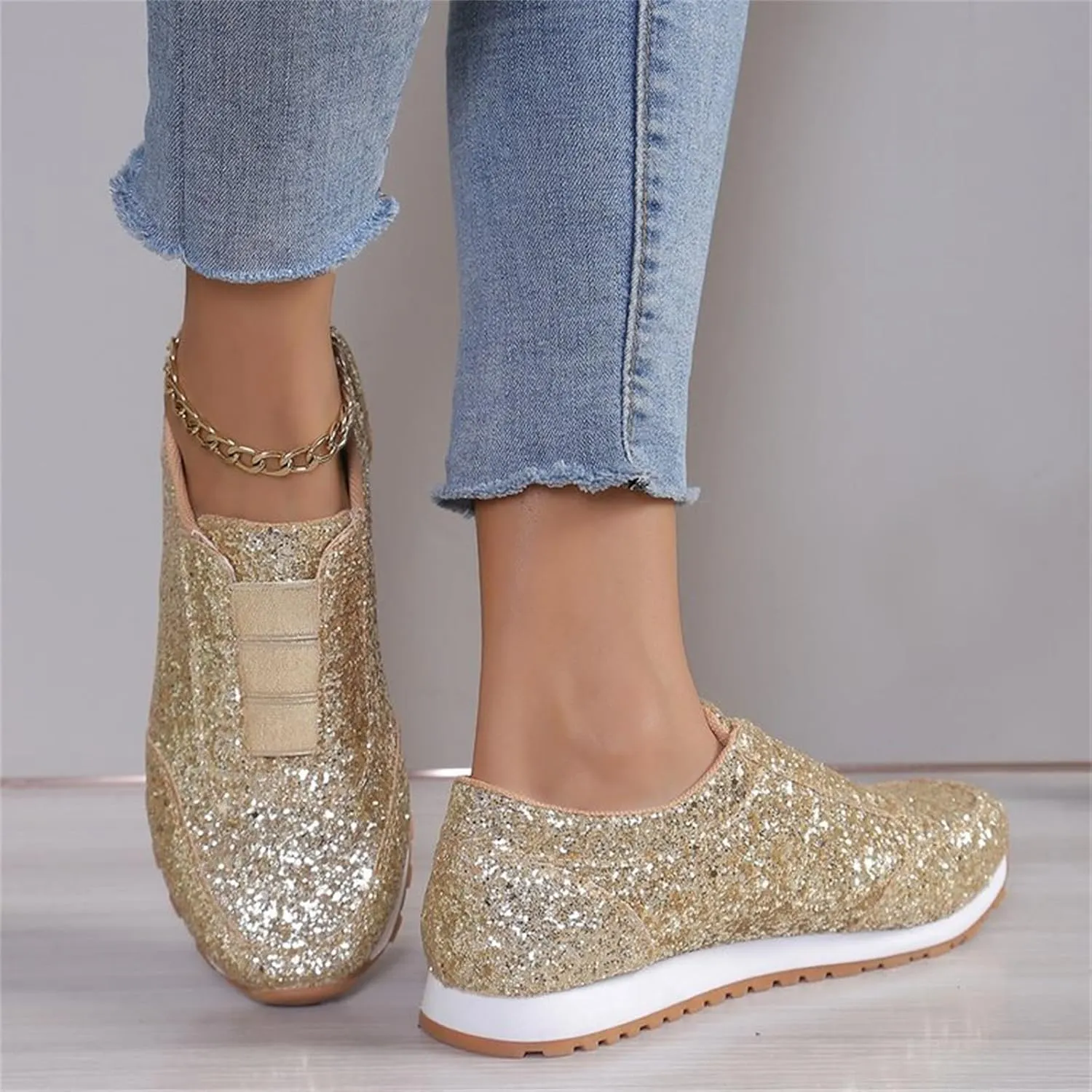 Womens Slip on Sneakers Orthopedic Walking Shoes Comfortable Casual Arch Support Wide Sneakers Running Athletic Tennis Orthopedic Plantar Fasciitis
