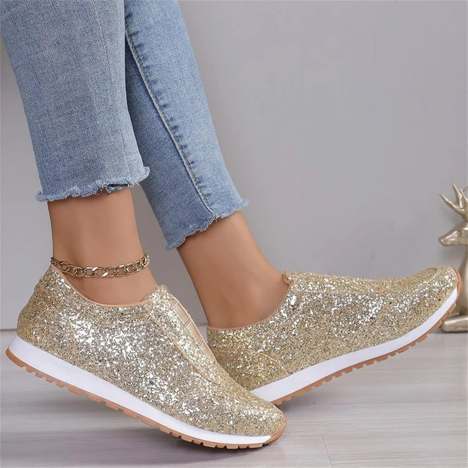 Womens Slip on Sneakers Orthopedic Walking Shoes Comfortable Casual Arch Support Wide Sneakers Running Athletic Tennis Orthopedic Plantar Fasciitis