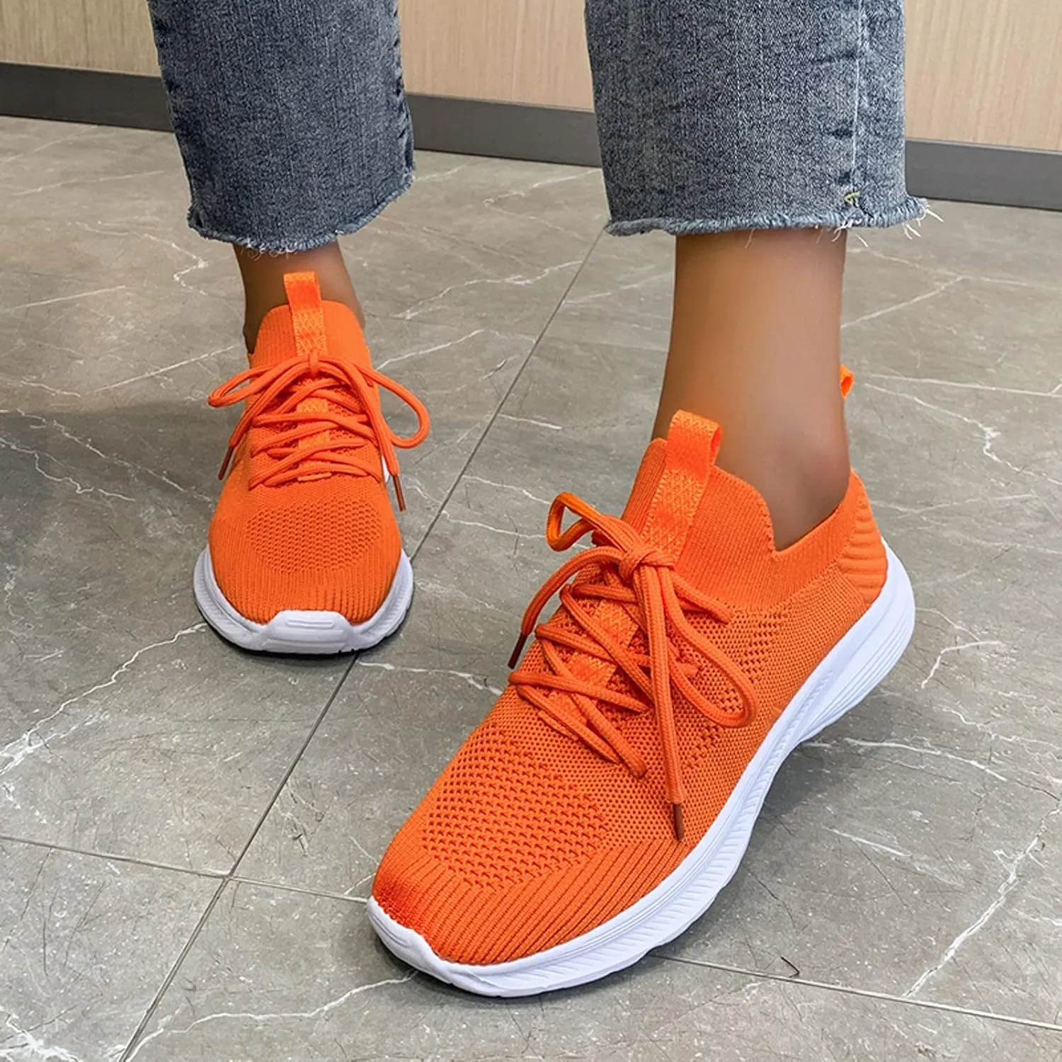 Womens Walking Sneakers Slip on Sneakers Workout Running Shoes Breathable Shoe Orthopedic Training Shoes