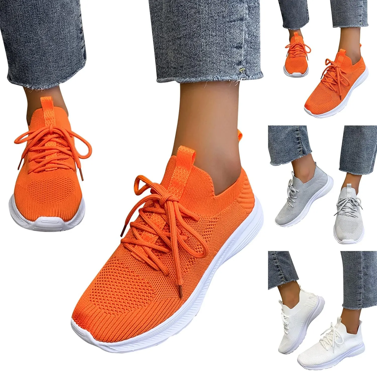 Womens Walking Sneakers Slip on Sneakers Workout Running Shoes Breathable Shoe Orthopedic Training Shoes