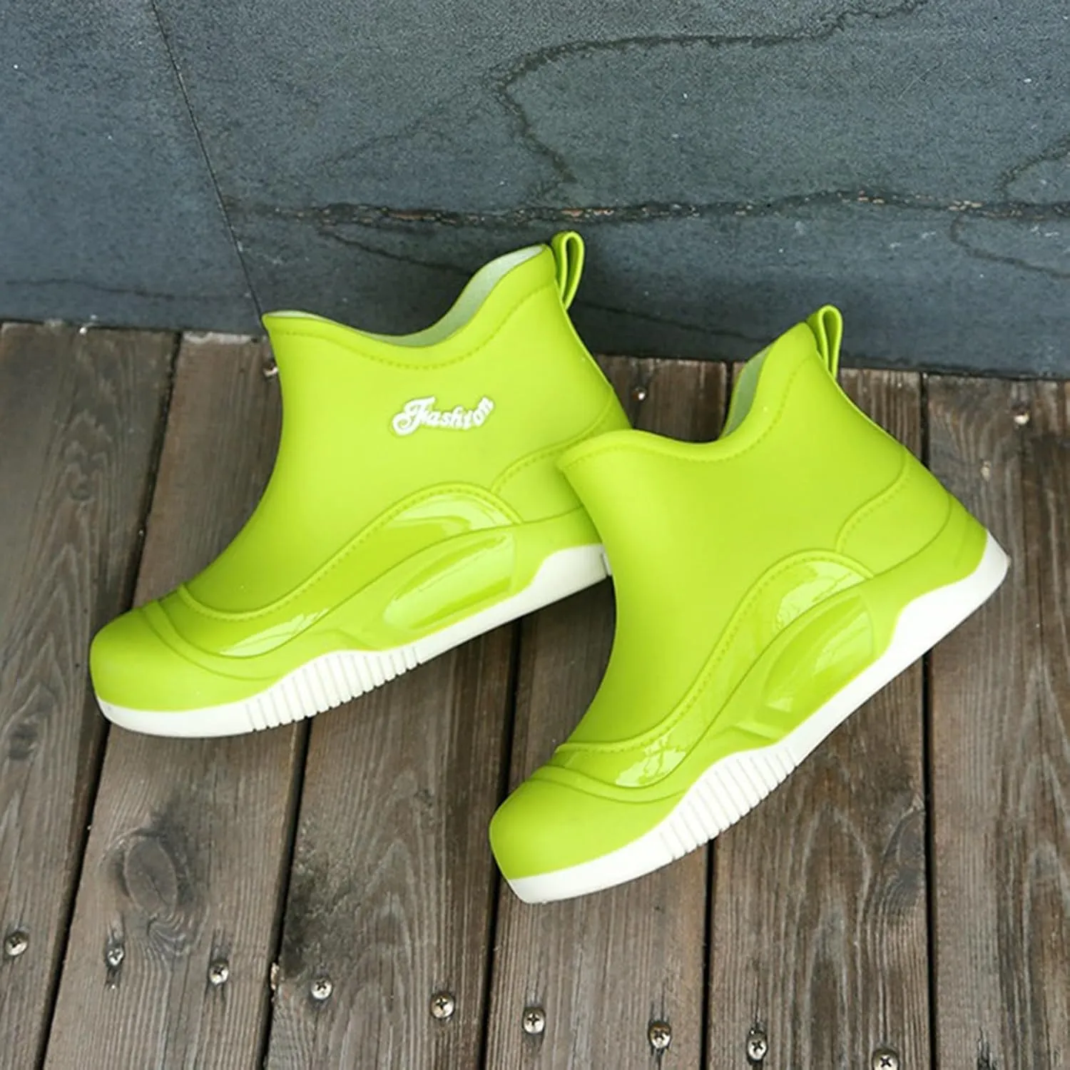 Women's Waterproof Rubber Rain Boots Non-slip Rain Boots Garden Shoes Lightweight Ankle Boots Outdoor Work Boots
