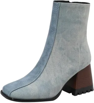 Work Boots for Women Ankle Womens Ankle Booties Black Low Heel Boots Wedge Boot Soft Sole Fashion Closed Toe Wide Fit Available