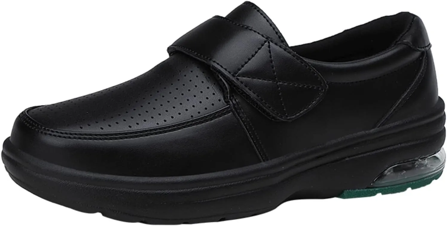 ZWRXW Women's Healthcare Nursing Shoes Faux Leather Non-Slip Lightweight Comfortable Nurse Shoe Restaurant Waterproof Work Shoes Healthy Footwear Casual Walking Sneakers,Unisex